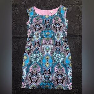 New York & Company Multicolor Paisley Dress